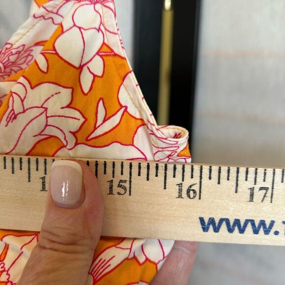 J.Crew Tie-front button-up peplum top in floral cotton poplin size 10 - Picture 7 of 11